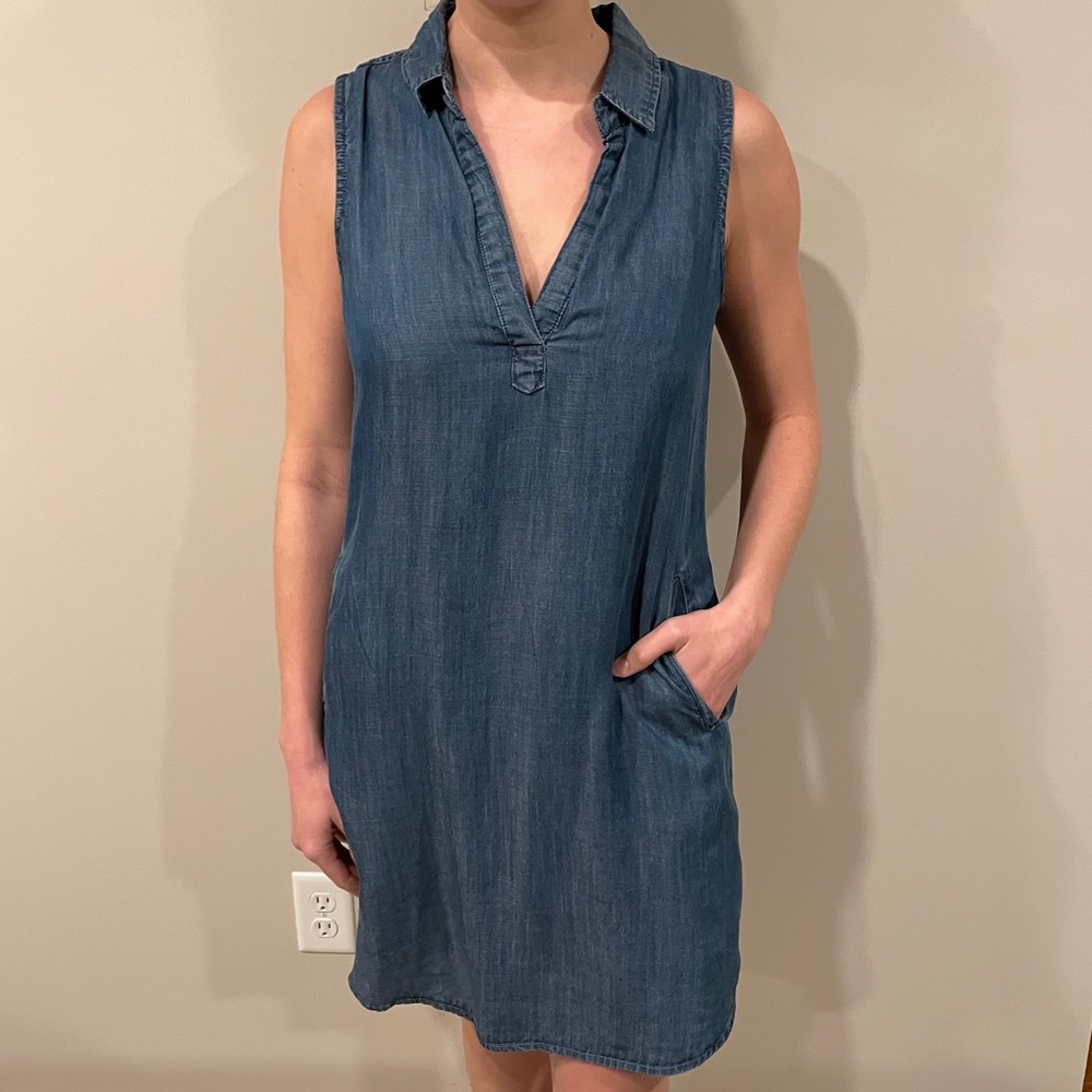 Alison Andrews Chambray Sleeveless Dress